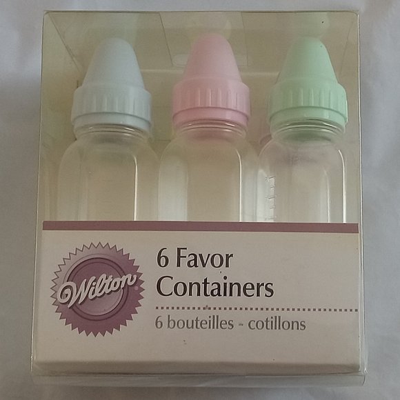 COPY - Wilton Mini Baby Bottles Shower Favors NWL 6 Count Accents Gifts Dollhou… - Picture 1 of 5